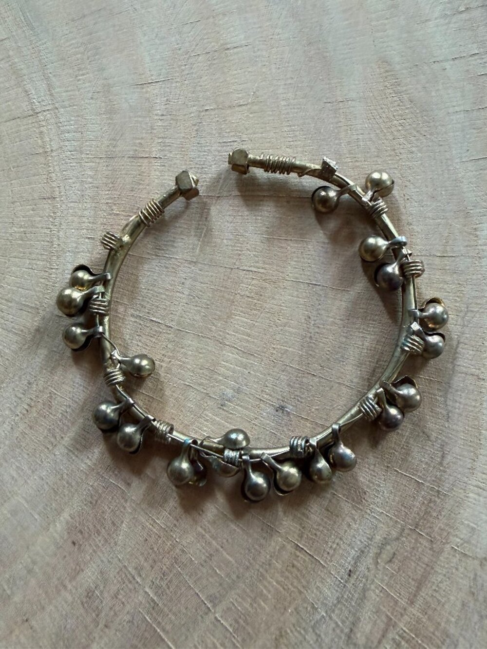 Antique Egyptian Nubian Zar Silver Bells Ankle Bracelet